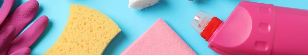 A set of cleaning supplies